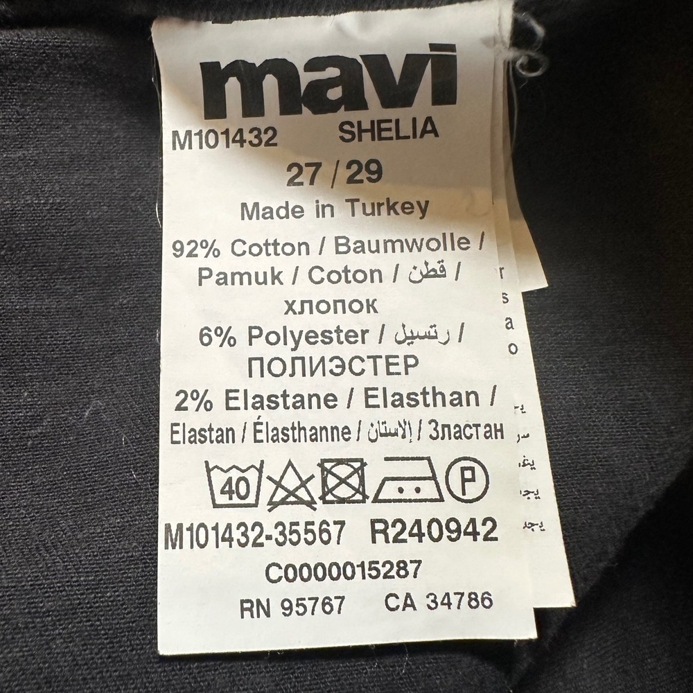 Mavi Jeans Womens 27/29 Shelia Black High-Rise Straight Leg Patch Pockets - Picture 6 of 12